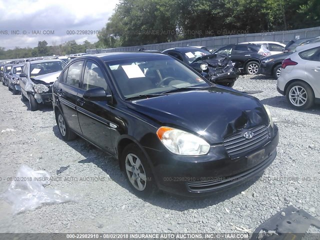 KMHCN46C07U106891 - 2007 HYUNDAI ACCENT BLACK photo 1