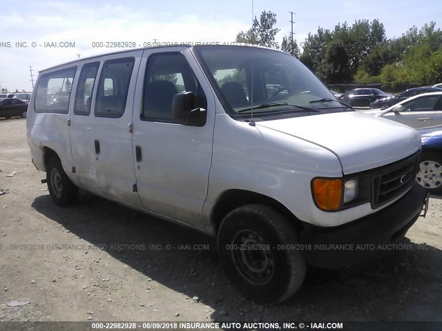 1FMRE11253HB11370 - 2003 FORD ECONOLINE E150 WAGON WHITE photo 1