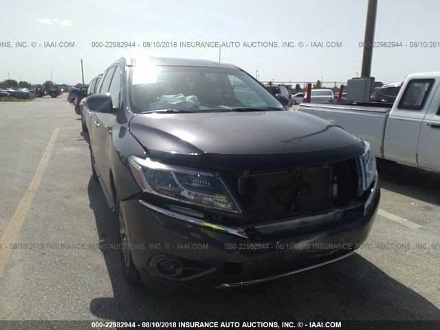 5N1AR2MM6EC697873 - 2014 NISSAN PATHFINDER S/SV/SL/PLATINUM GRAY photo 6