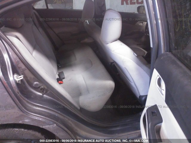 19XFB2F50FE038802 - 2015 HONDA CIVIC LX GRAY photo 8
