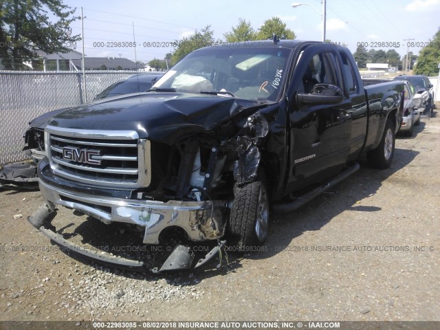 1GTR1WE03DZ129271 - 2013 GMC SIERRA C1500 SLT BLACK photo 2