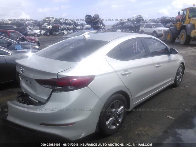 5NPD84LF2JH309538 - 2018 HYUNDAI ELANTRA SEL/VALUE/LIMITED WHITE photo 4