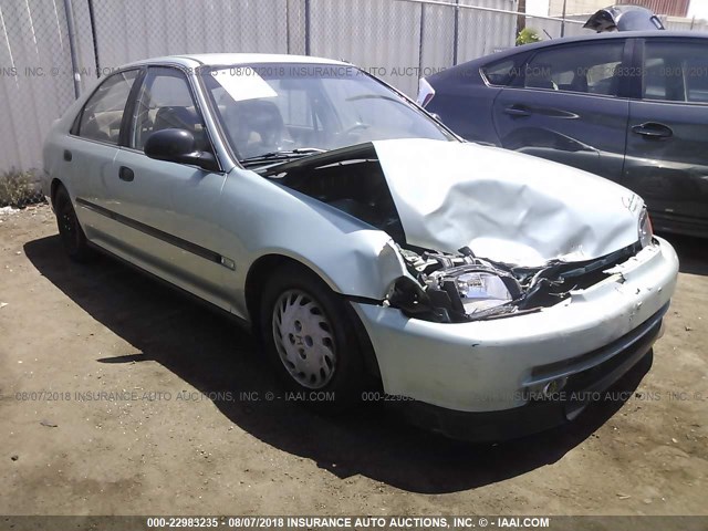 JHMEG8655NS018409 - 1992 HONDA CIVIC LX/EX GREEN photo 1