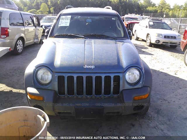 1J4GL48K33W616578 - 2003 JEEP LIBERTY SPORT/FREEDOM ლურჯი ფოტო 6