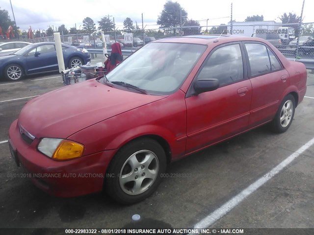JM1BJ2210Y0202002 - 2000 MAZDA PROTEGE ES RED photo 2