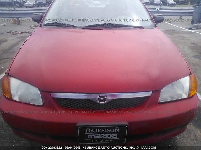 JM1BJ2210Y0202002 - 2000 MAZDA PROTEGE ES RED photo 6