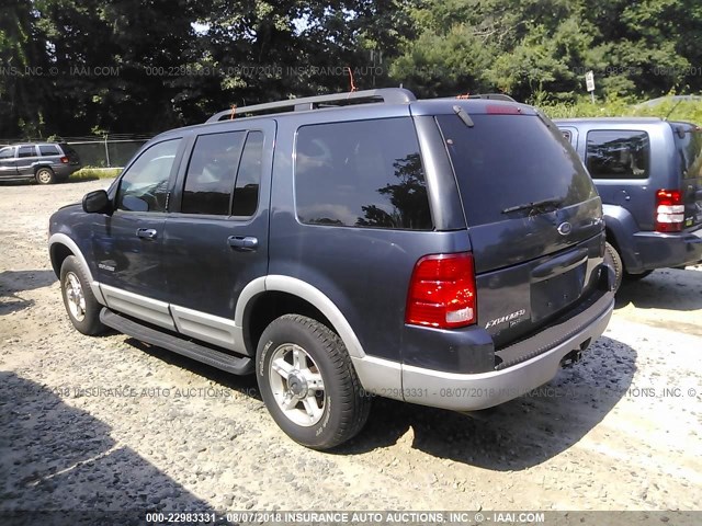 1FMZU73W22ZA96275 - 2002 FORD EXPLORER XLT BLUE photo 3