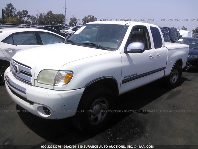 5TBRN34113S339583 - 2003 TOYOTA TUNDRA ACCESS CAB SR5 WHITE photo 2