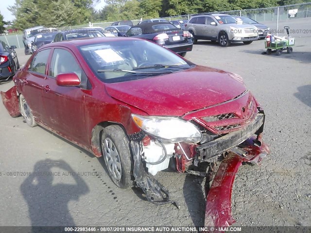 2T1BU4EE3DC013412 - 2013 TOYOTA COROLLA S/LE RED photo 1