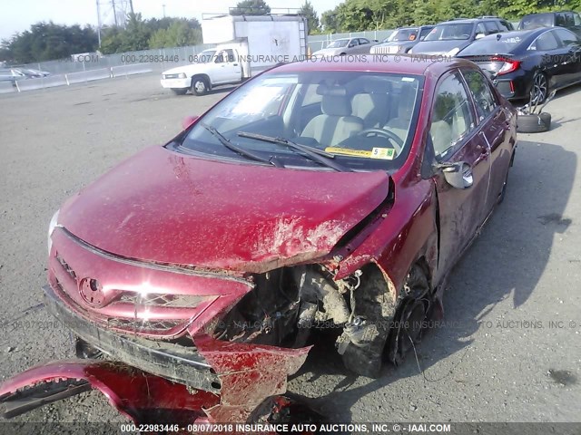 2T1BU4EE3DC013412 - 2013 TOYOTA COROLLA S/LE RED photo 6