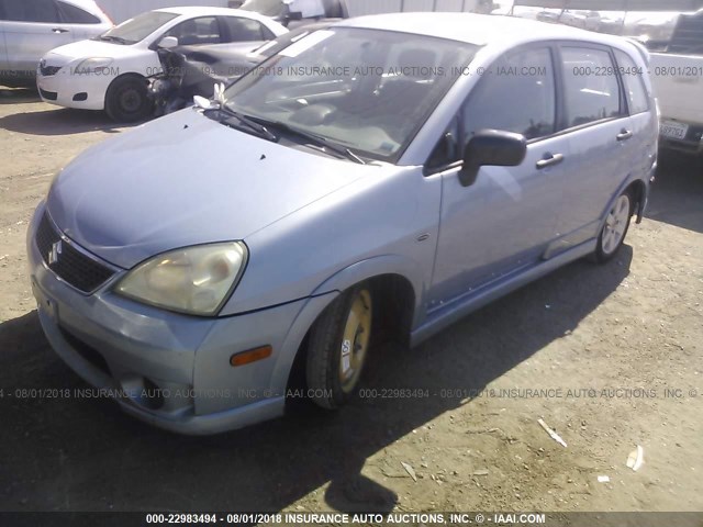 JS2RC62H665352652 - 2006 SUZUKI AERIO BLUE photo 2