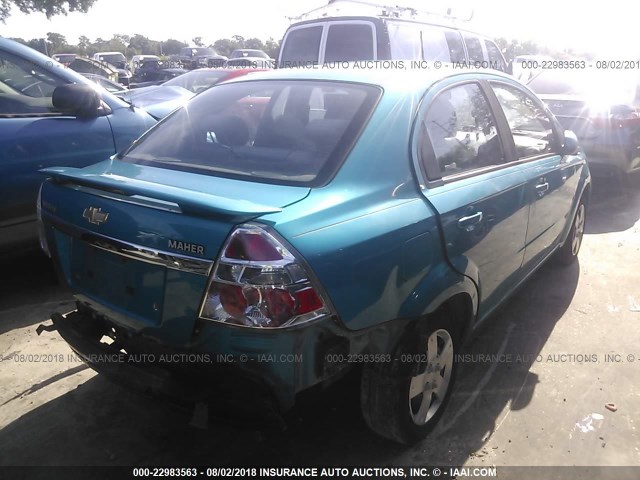 KL1TD56E19B622200 - 2009 CHEVROLET AVEO LS/LT 蓝色 照片 4