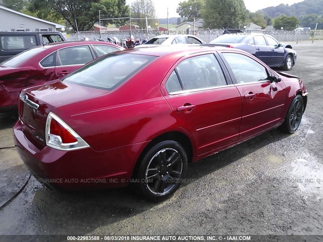 3FAFP08166R184748 - 2006 FORD FUSION SEL MAROON photo 4