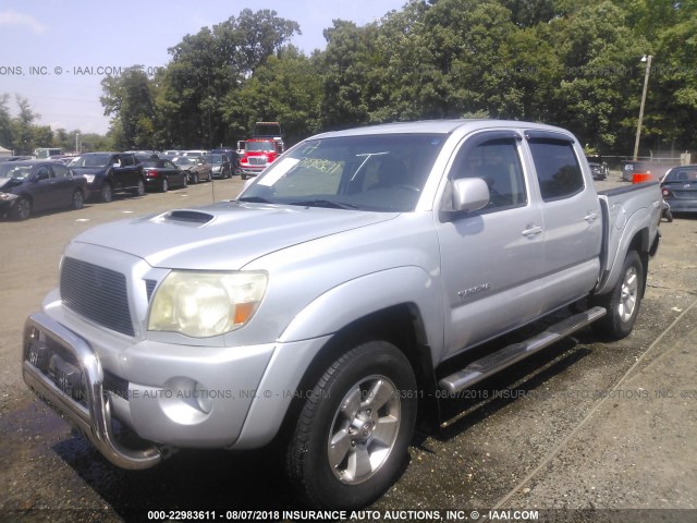 5TEJU62N18Z516626 - 2008 TOYOTA TACOMA DOUBLE CAB PRERUNNER SILVER photo 2