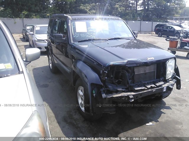 1J4PN2GK5AW178224 - 2010 JEEP LIBERTY SPORT BLACK photo 1