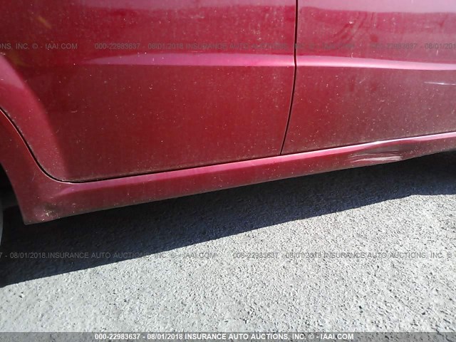 KL1TD56637B145839 - 2007 CHEVROLET AVEO LS RED photo 6