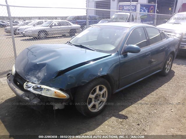 1G3NF52E62C212591 - 2002 OLDSMOBILE ALERO GLS 青色 照片 2