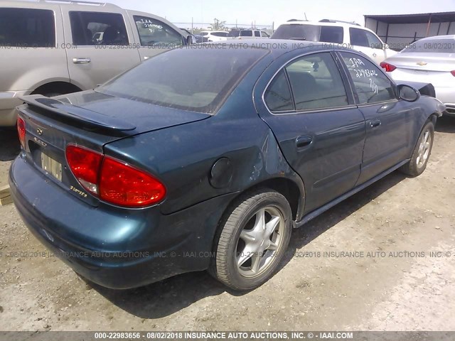 1G3NF52E62C212591 - 2002 OLDSMOBILE ALERO GLS 青色 照片 4