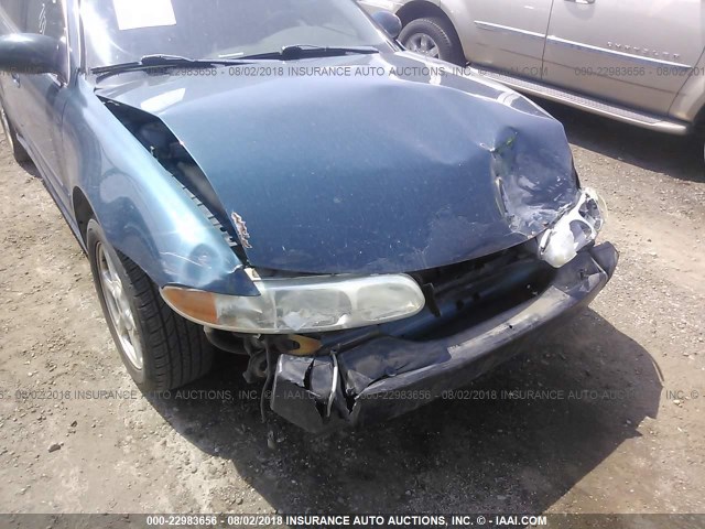 1G3NF52E62C212591 - 2002 OLDSMOBILE ALERO GLS 青色 照片 6