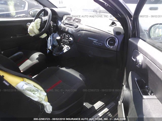 3C3CFFFH6ET167179 - 2014 FIAT 500 ABARTH GRAY photo 5