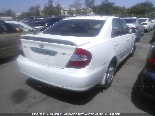 4T1BE32K63U120730 - 2003 TOYOTA CAMRY LE/XLE/SE 白色 照片 4