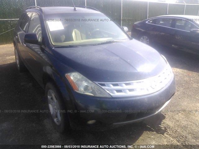 JN8AZ08T73W114317 - 2003 NISSAN MURANO SL/SE BLUE photo 1