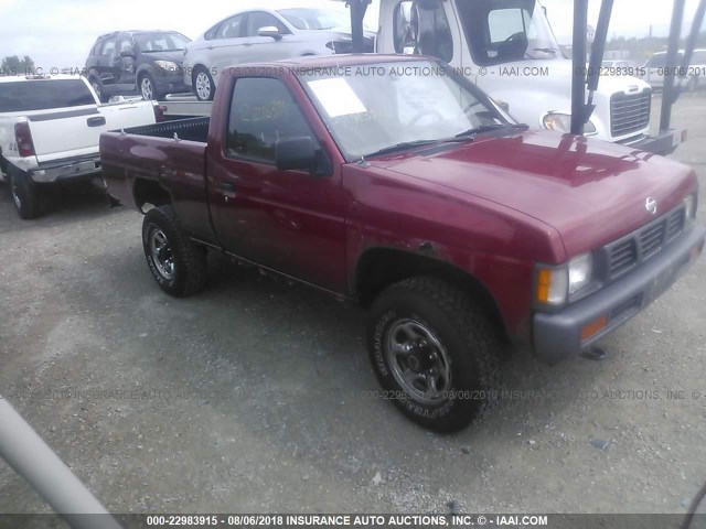 1N6SD11Y9PC392392 - 1993 NISSAN TRUCK SHORT WHEELBASE MAROON photo 1