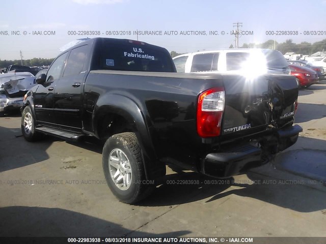 5TBDT48106S531615 - 2006 TOYOTA TUNDRA DOUBLE CAB LIMITED BLACK photo 3