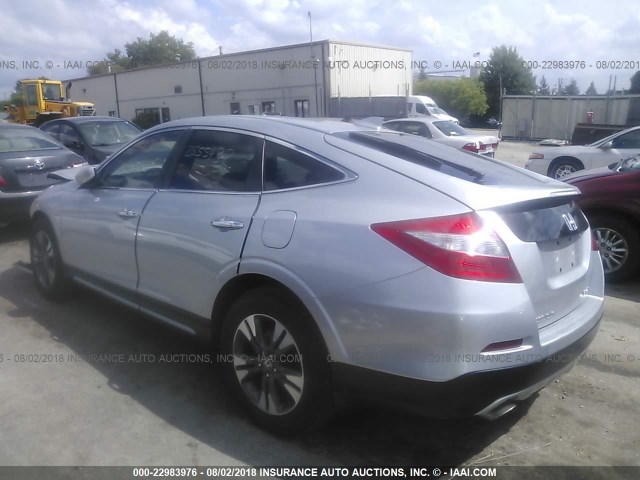 5J6TF2H57FL002630 - 2015 HONDA CROSSTOUR EXL SILVER photo 3