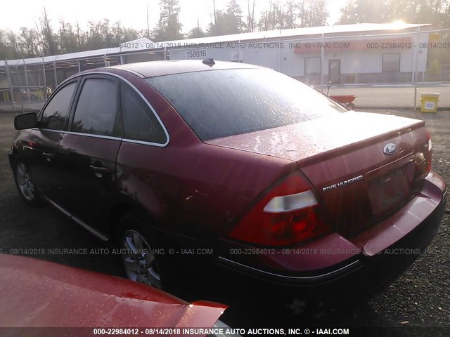 1FAFP24137G105157 - 2007 FORD FIVE HUNDRED SEL RED photo 3