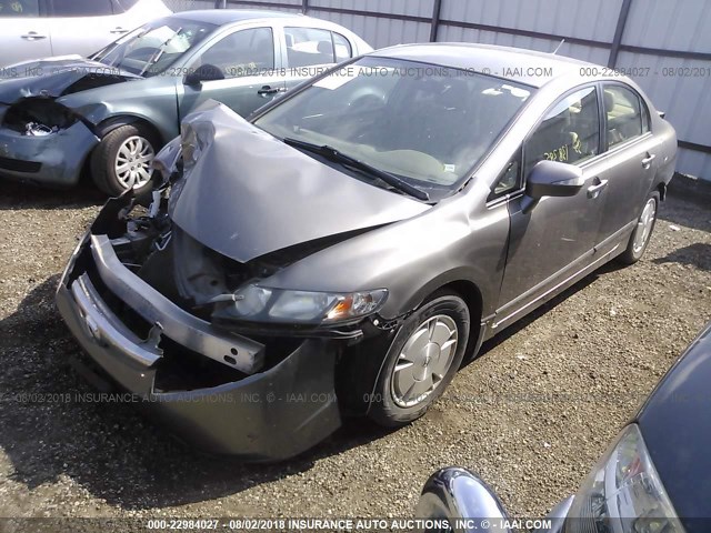 JHMFA36228S013624 - 2008 HONDA CIVIC HYBRID TAN photo 2