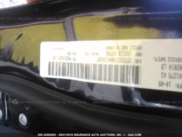 2B3CA3CV8AH124387 - 2010 DODGE CHARGER SXT BLACK photo 9