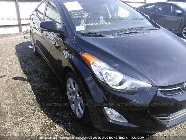 KMHDH4AE7DU791441 - 2013 HYUNDAI ELANTRA GLS/LIMITED BLACK photo 6