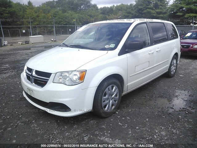 2C4RDGBG3ER241269 - 2014 DODGE GRAND CARAVAN SE WHITE photo 2