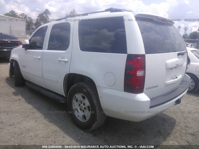 1GNSCAE03CR267154 - 2012 CHEVROLET TAHOE C1500  LS WHITE photo 3