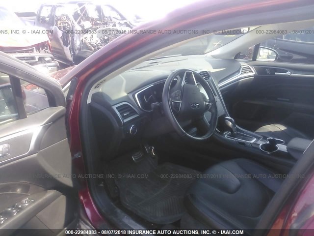 3FA6P0K97ER174727 - 2014 FORD FUSION TITANIUM RED photo 5