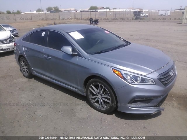 5NPE34AB6FH092571 - 2015 HYUNDAI SONATA SPORT/LIMITED Light Blue photo 1