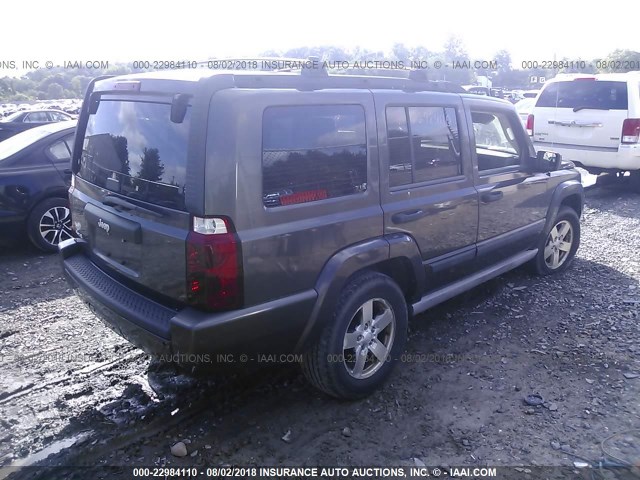 1J8HG48K96C104501 - 2006 JEEP COMMANDER GRAY photo 4