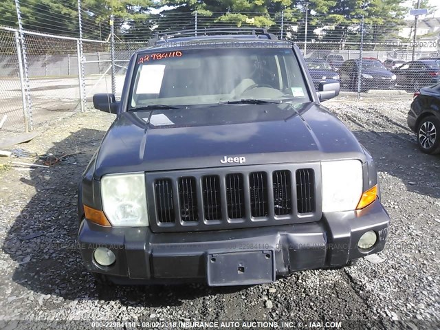 1J8HG48K96C104501 - 2006 JEEP COMMANDER GRAY photo 6