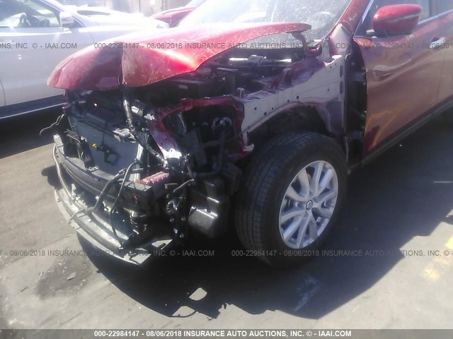 JN8AT2MT8HW408481 - 2017 NISSAN ROGUE S/SL/SV RED photo 6