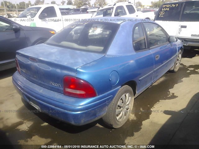 1B3ES42C8WD633802 - 1998 DODGE NEON HIGHLINE/SPORT/LE BLUE photo 4