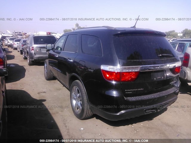 1C4RDJEGXDC682901 - 2013 DODGE DURANGO CITADEL BLACK photo 3