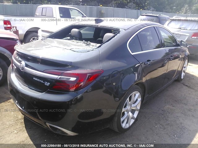 2G4GT5GX3F9213816 - 2015 BUICK REGAL GS Սև լուսանկար 4