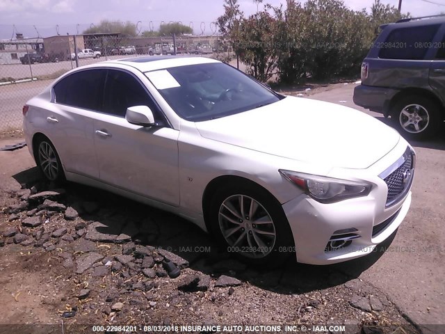 JN1BV7AP3EM679747 - 2014 INFINITI Q50 PREMIUM/SPORT WHITE photo 1