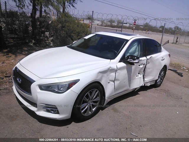 JN1BV7AP3EM679747 - 2014 INFINITI Q50 PREMIUM/SPORT WHITE photo 2