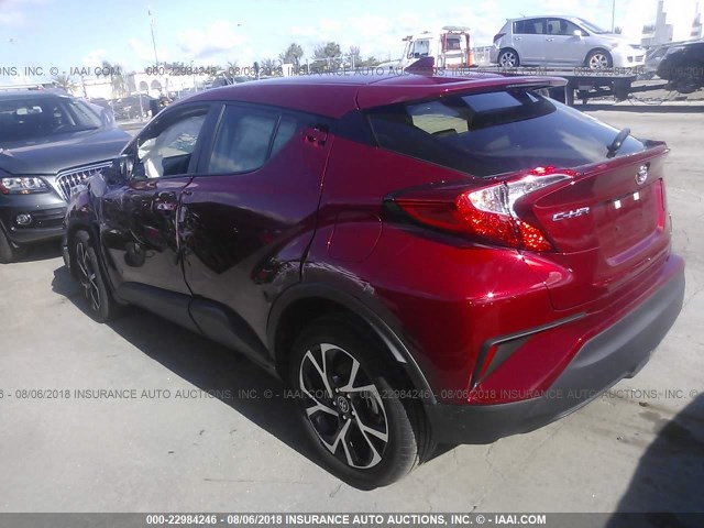 JTNKHMBX5J1006869 - 2018 TOYOTA C-HR XLE/XLE PREMIUM RED photo 3