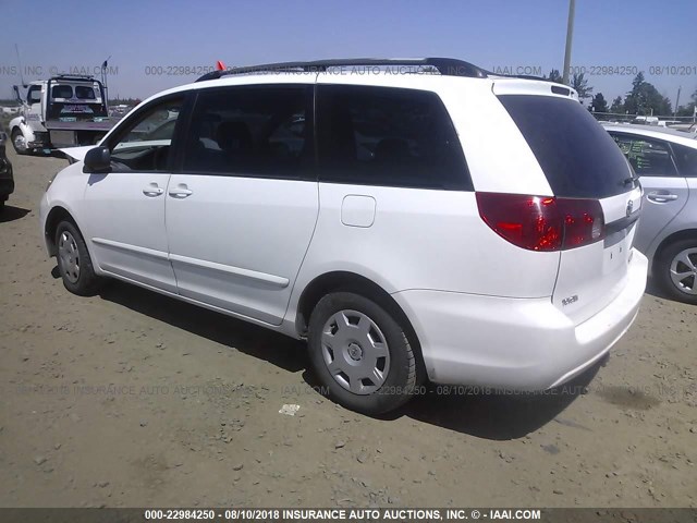 5TDZA23C66S581743 - 2006 TOYOTA SIENNA CE/LE WHITE photo 3