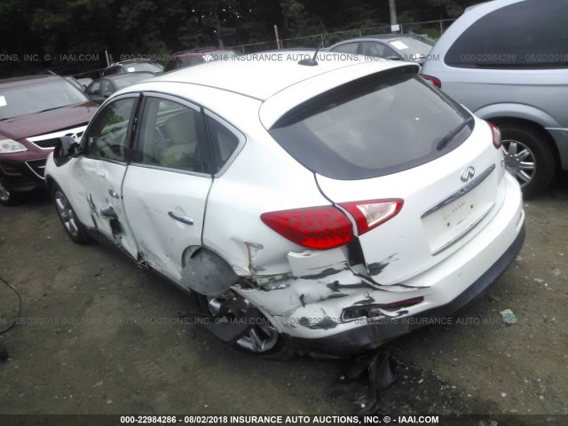 JNKAJ09F38M353585 - 2008 INFINITI EX35 JOURNEY WHITE photo 3