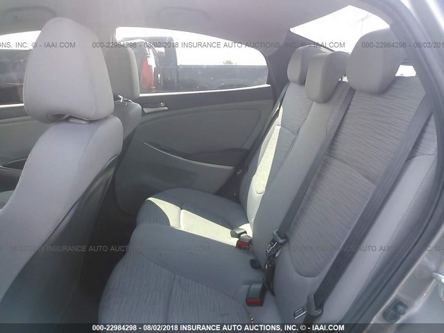 KMHCT4AE5HU365635 - 2017 HYUNDAI ACCENT SE GRAY photo 8