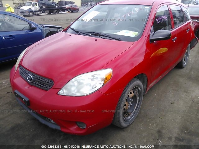 2T1KR32E08C702393 - 2008 TOYOTA COROLLA MATRIX XR RED photo 2